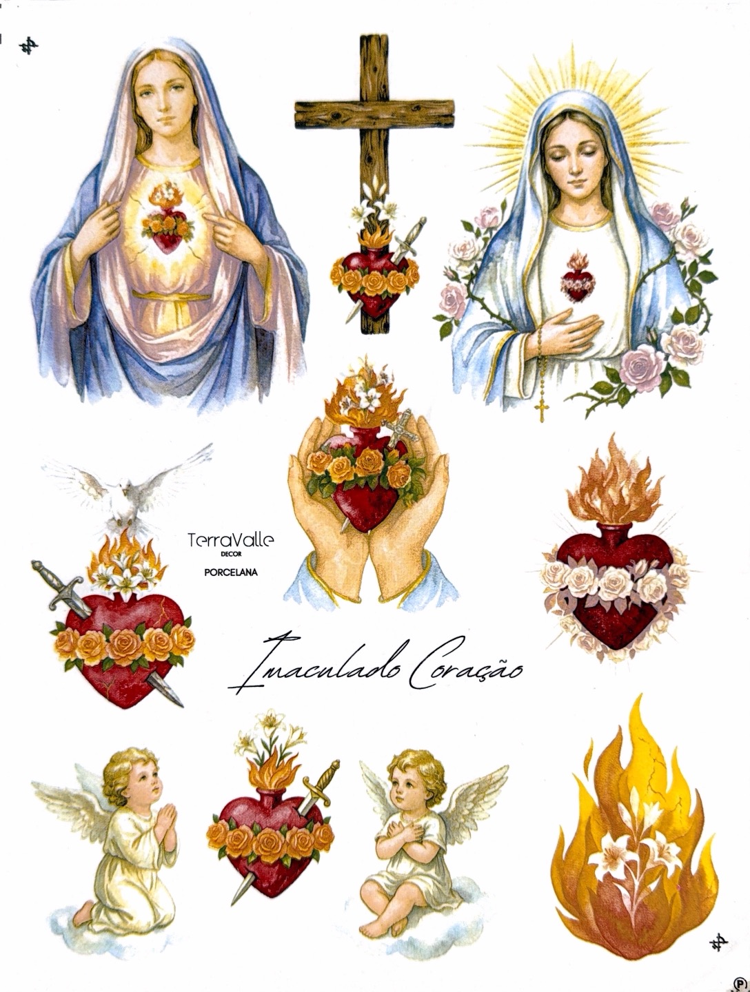 Imaculado Coração |PORCELANA|